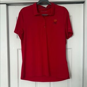 Under Armour Women's Red Golf Shirt | Kiawah Tree Logo | Size XL
